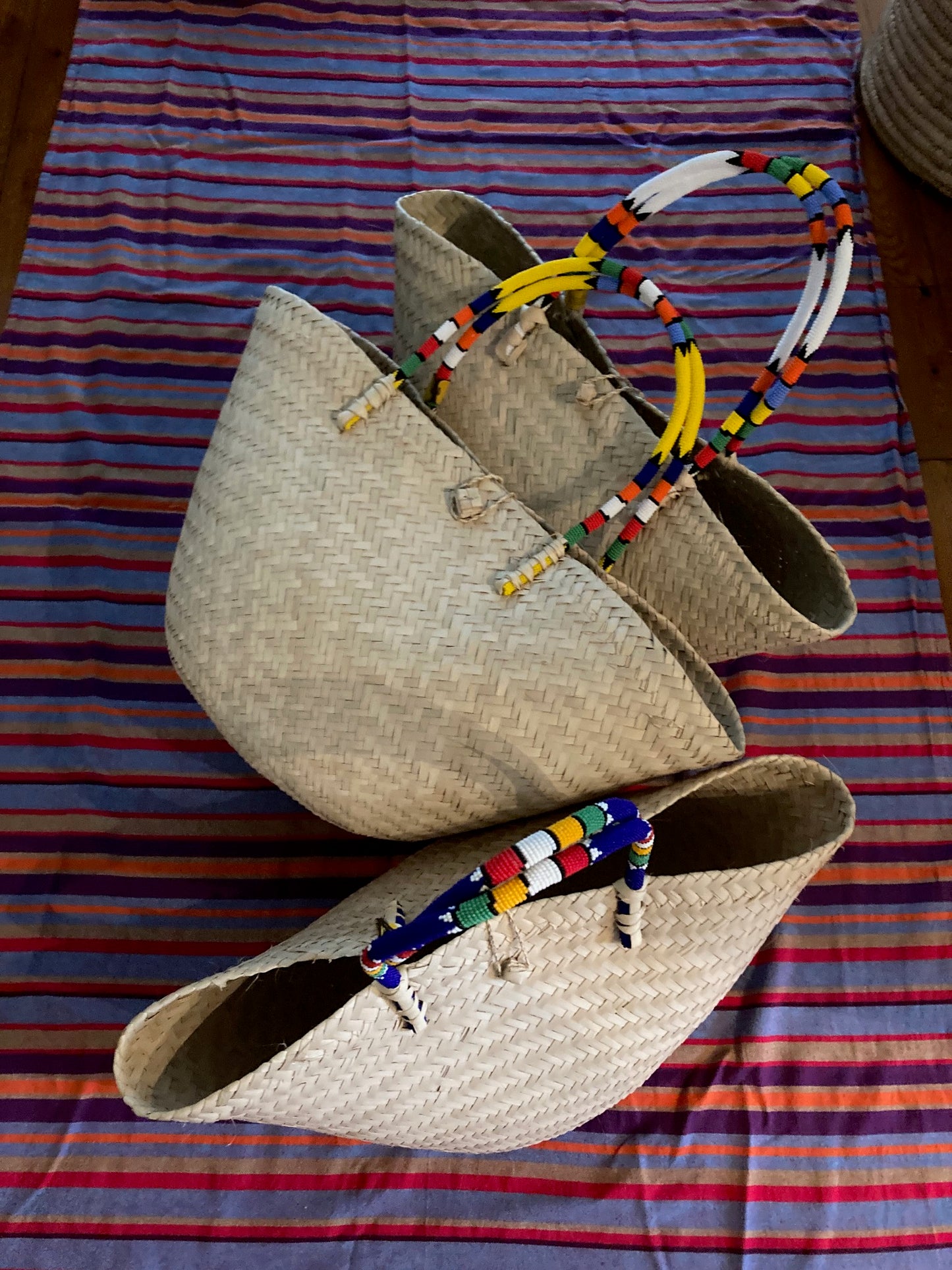 Beaded Handle Basket