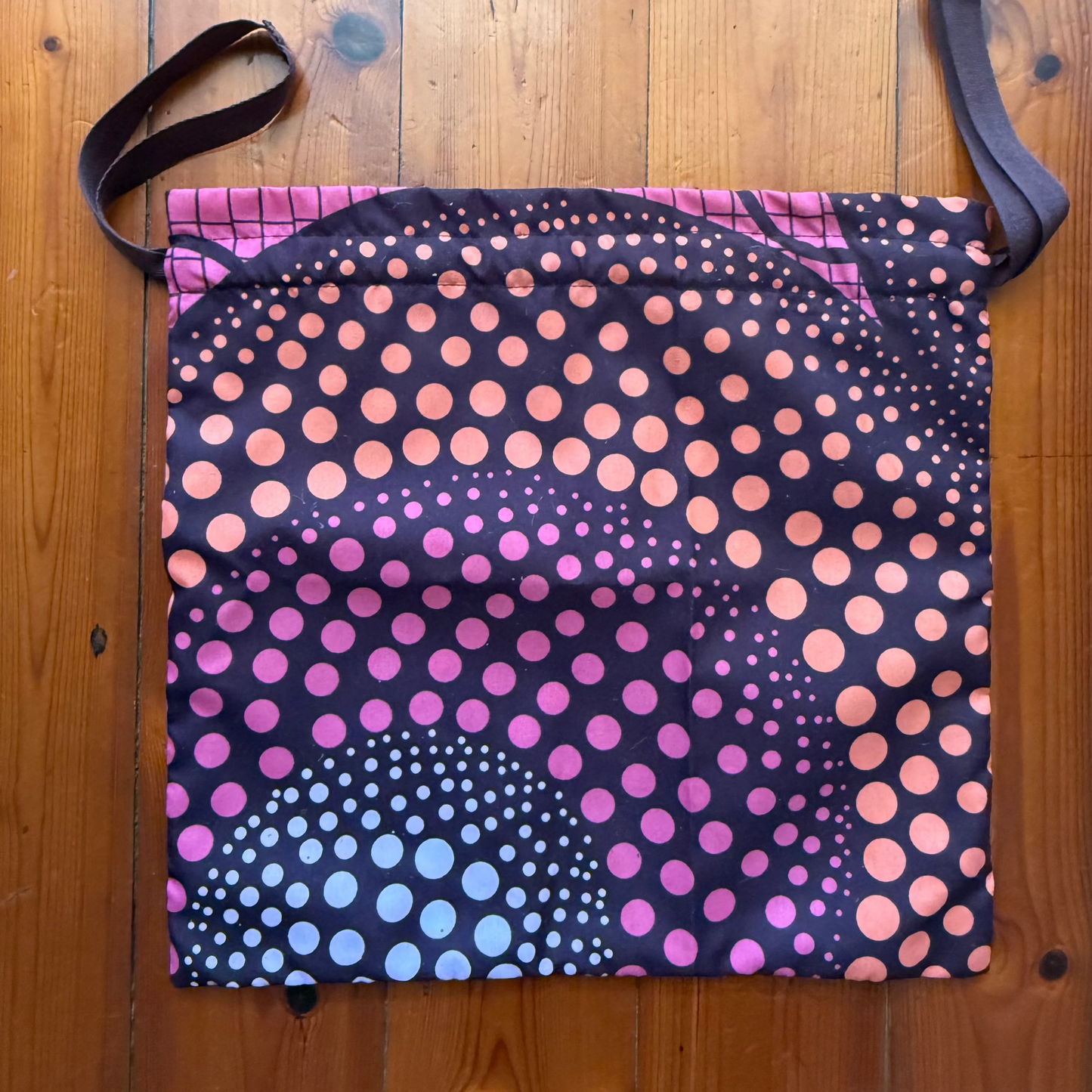 Drawstring bag - pink/coral small