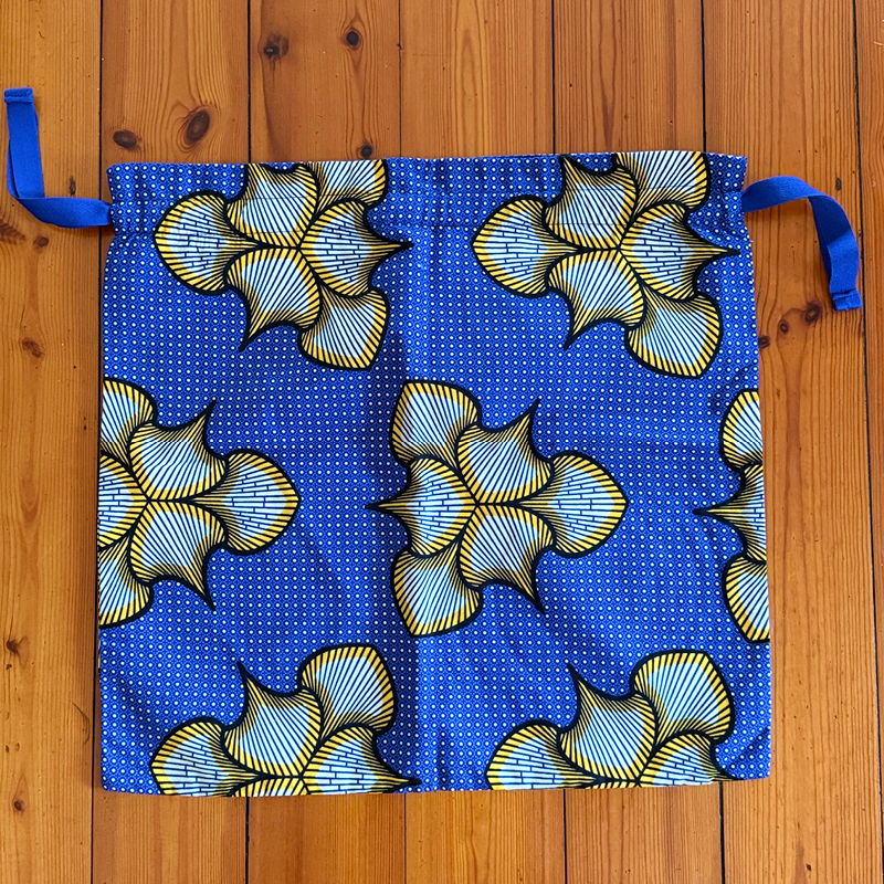 Drawstring bag - Blue Large
