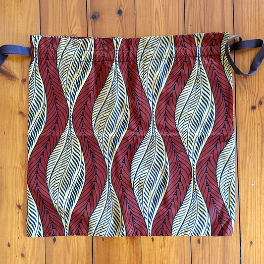 Drawstring bag - brown large