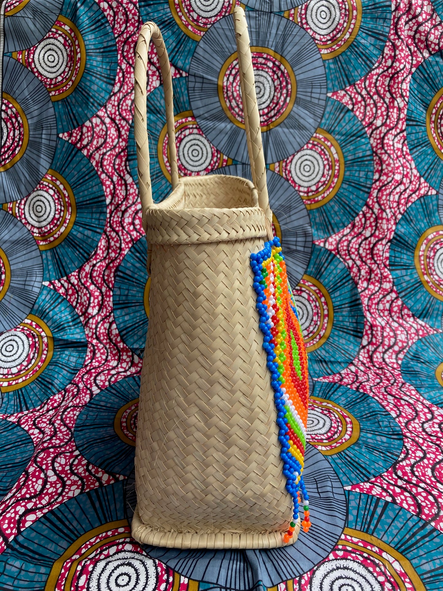 Basket with Bright Beads