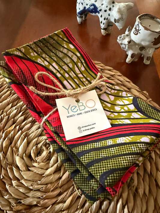 8 pack cotton serviettes, Red Leaf