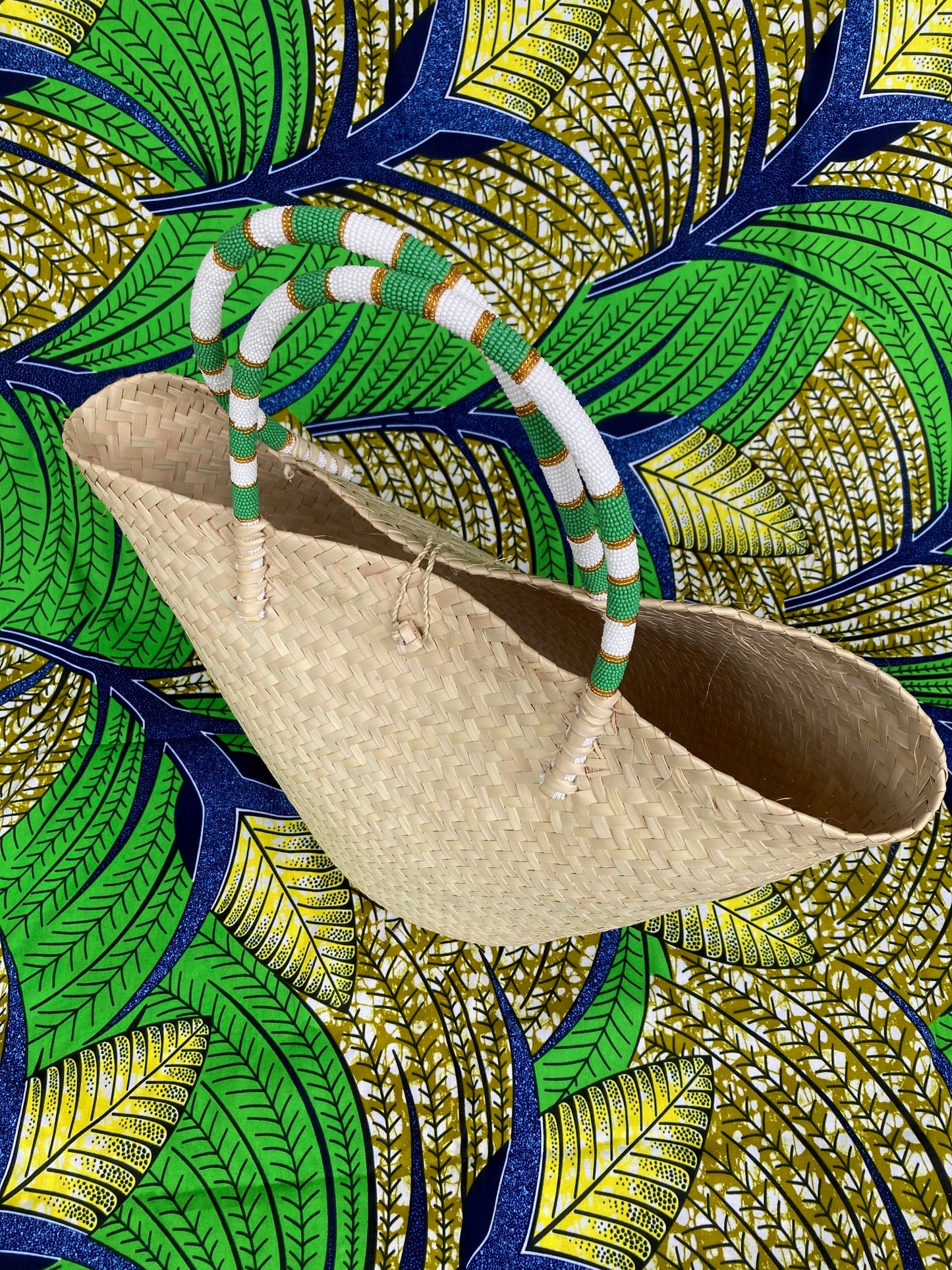 Beaded Handle Basket