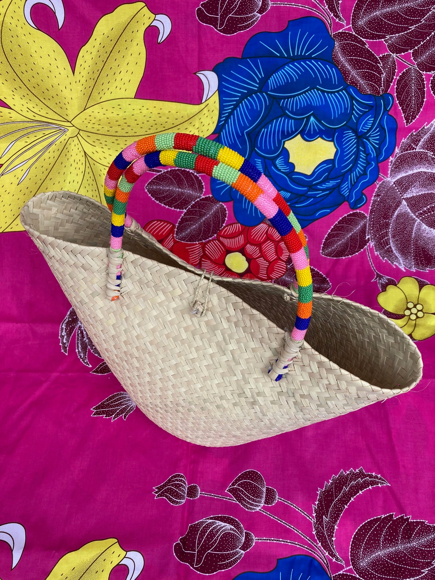 Beaded Handle Basket