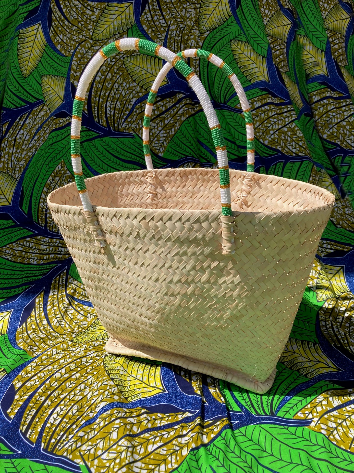 Beaded Handle Basket